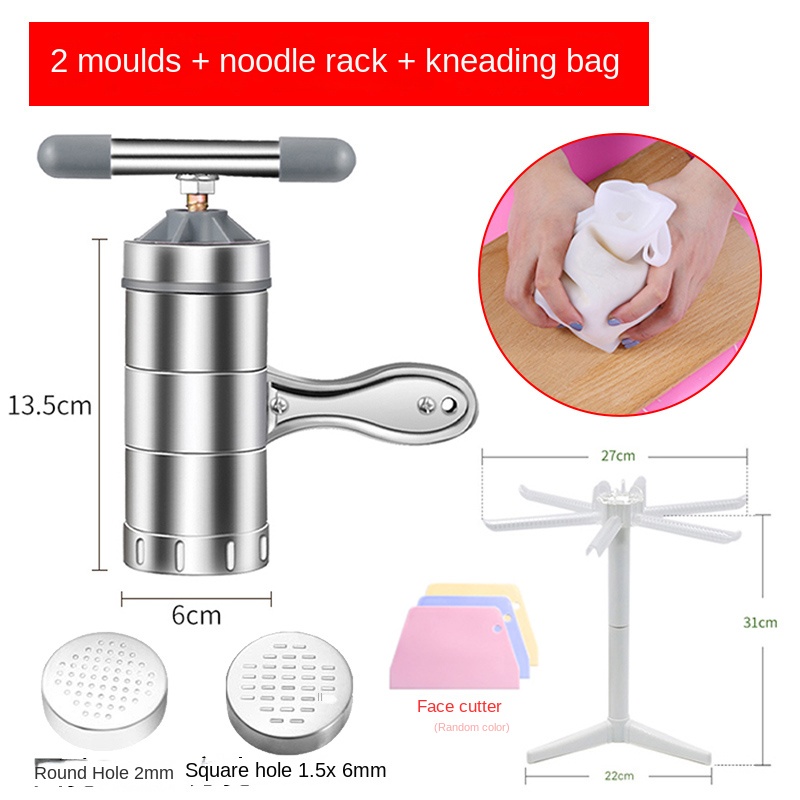 5 Mould Stainless Steel Manual Noodle Maker Press Pasta Machine