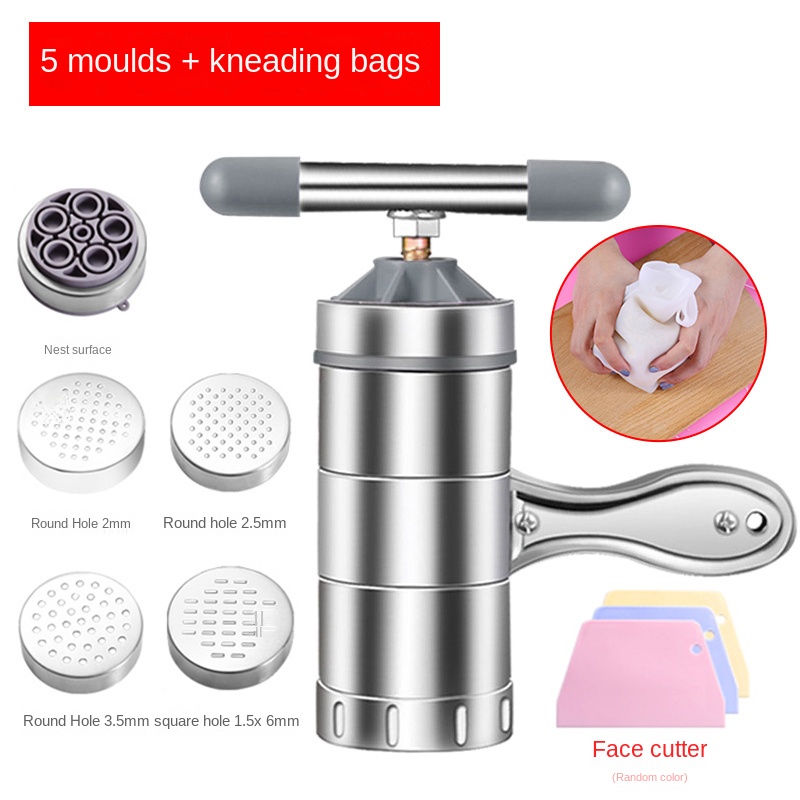 Manual Noodle Making Machine With 1/2/5 Noodle Mould Hand - Temu