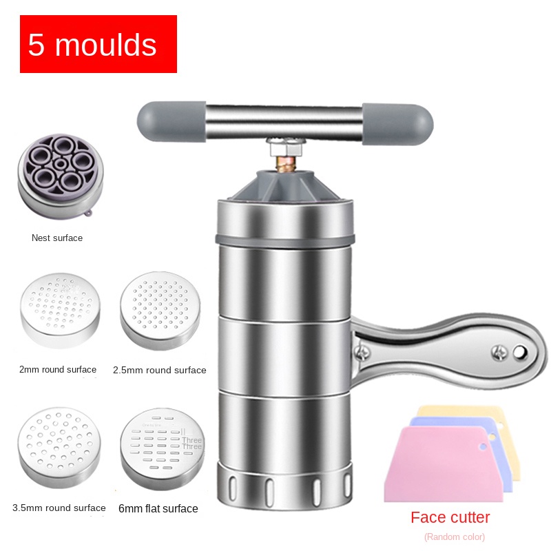  1 set Stainless Steel Noodle Making Machine,Manual Noodles  Press Machine,Juice Squeezing Machine 5 Noodle Mould : Home & Kitchen