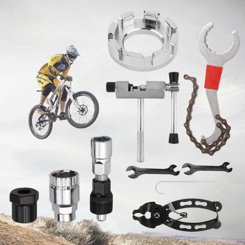 Kit de herramientas de reparación de bicicletas con bomba de bicicleta y  bolsa de sillín – Kits de herramientas de bicicleta para reparación y