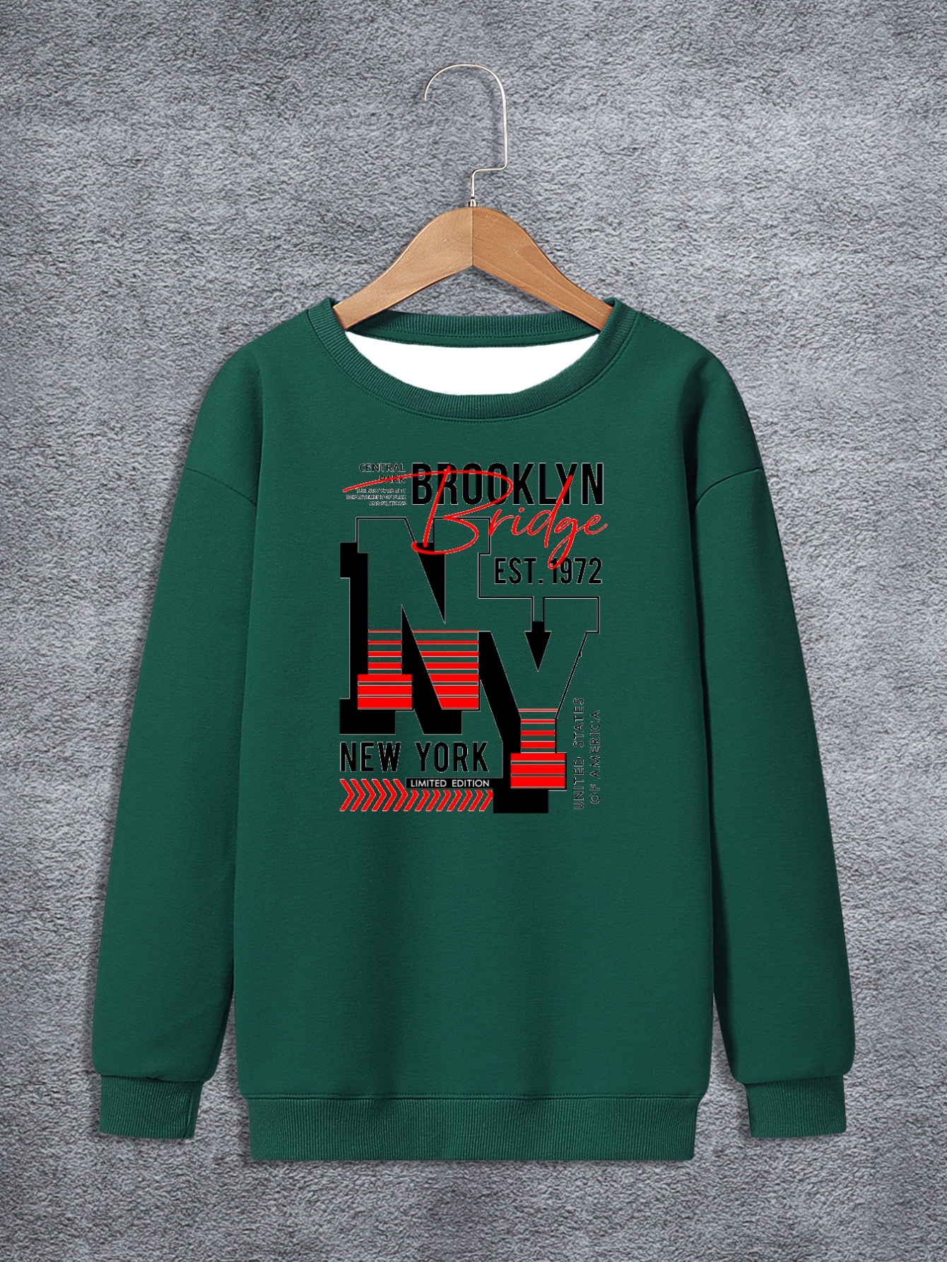 Ash Grey Ny New York Big Print Sweatshirt
