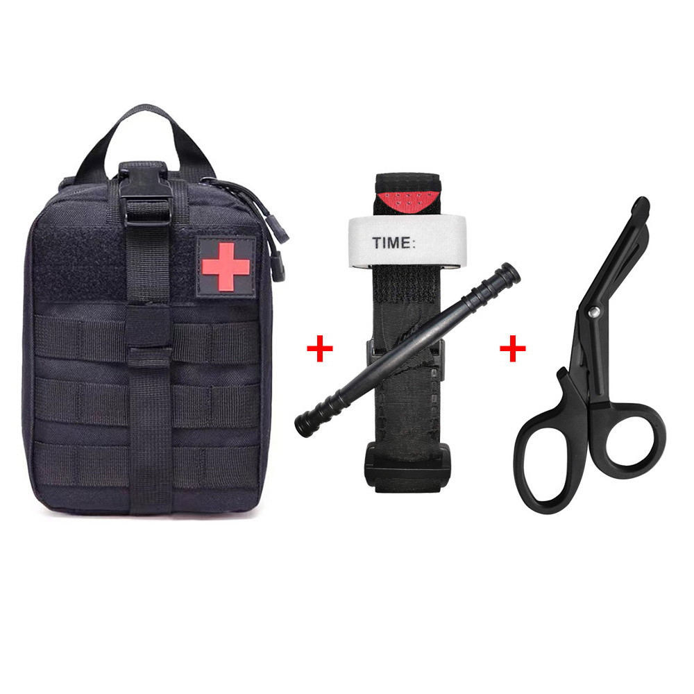 Kit médico portátil IFAK con bolsa táctica de primeros auxilios de  torniquete, kit de primeros auxilios EMT de emergencia para acampar y