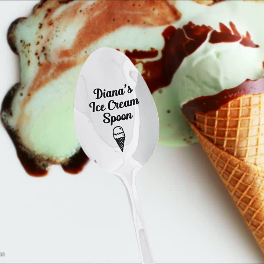 Logo Personalized Ice Cream Scoop, Engraved Ice Cream Scoop