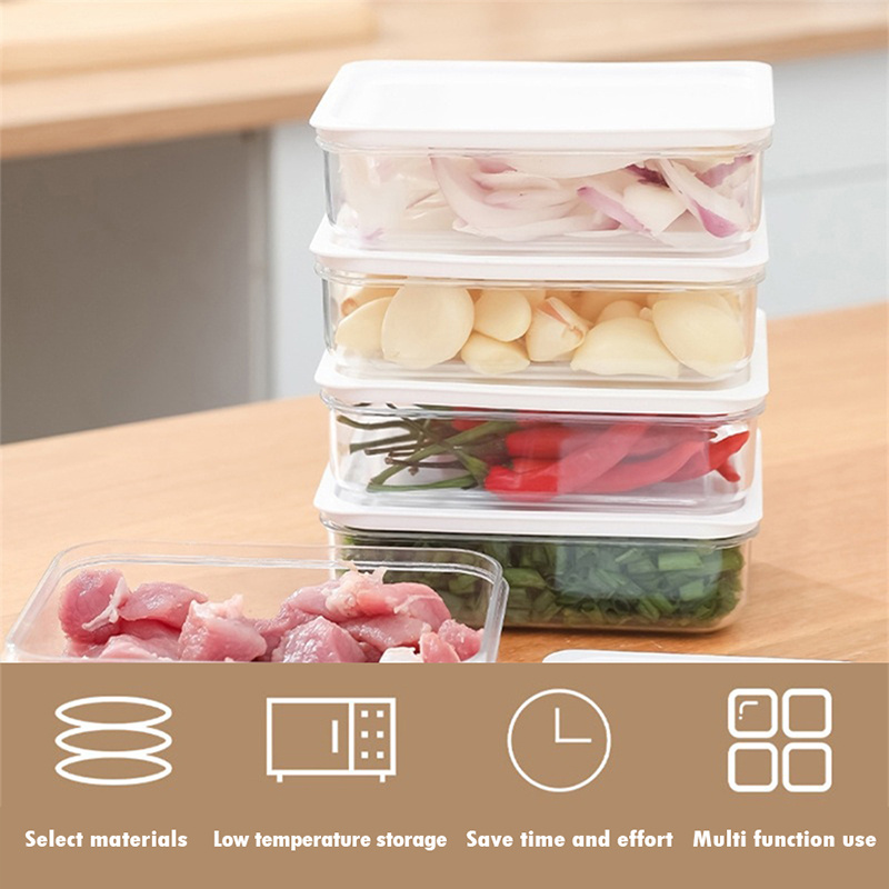 Household Food Grade Sealed Large Capacity Box With Timer, Freezer  Transparent Fresh-keeping Box, Fruit Vegetable Crisper, Dumpling Meat Eggs  Ginger Garlic Green Onion Food Storage Containers, Home Kitchen Utensil -  Temu