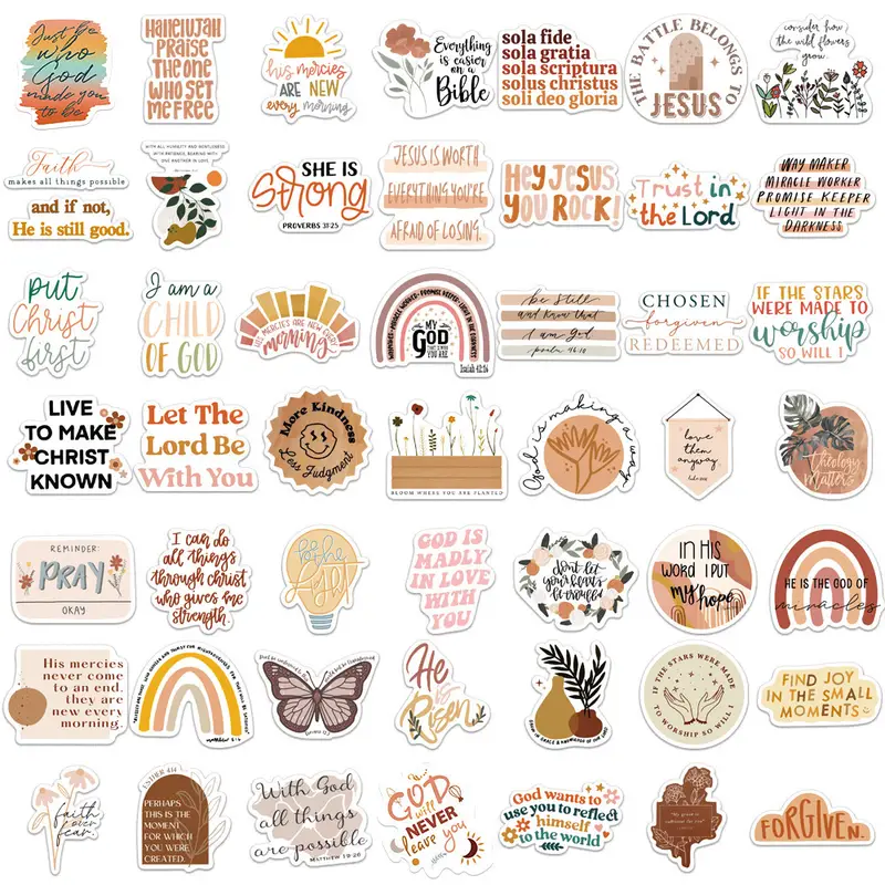 110pcs Bible Stickers, Inspirational Boho Christian Stickers, Bible Verse  Stickers, Bible Journaling Supplies, Aesthetic Jesus Faith Christian  Stickers for Water Bottles, Religious Christian Gifts for - Yahoo Shopping
