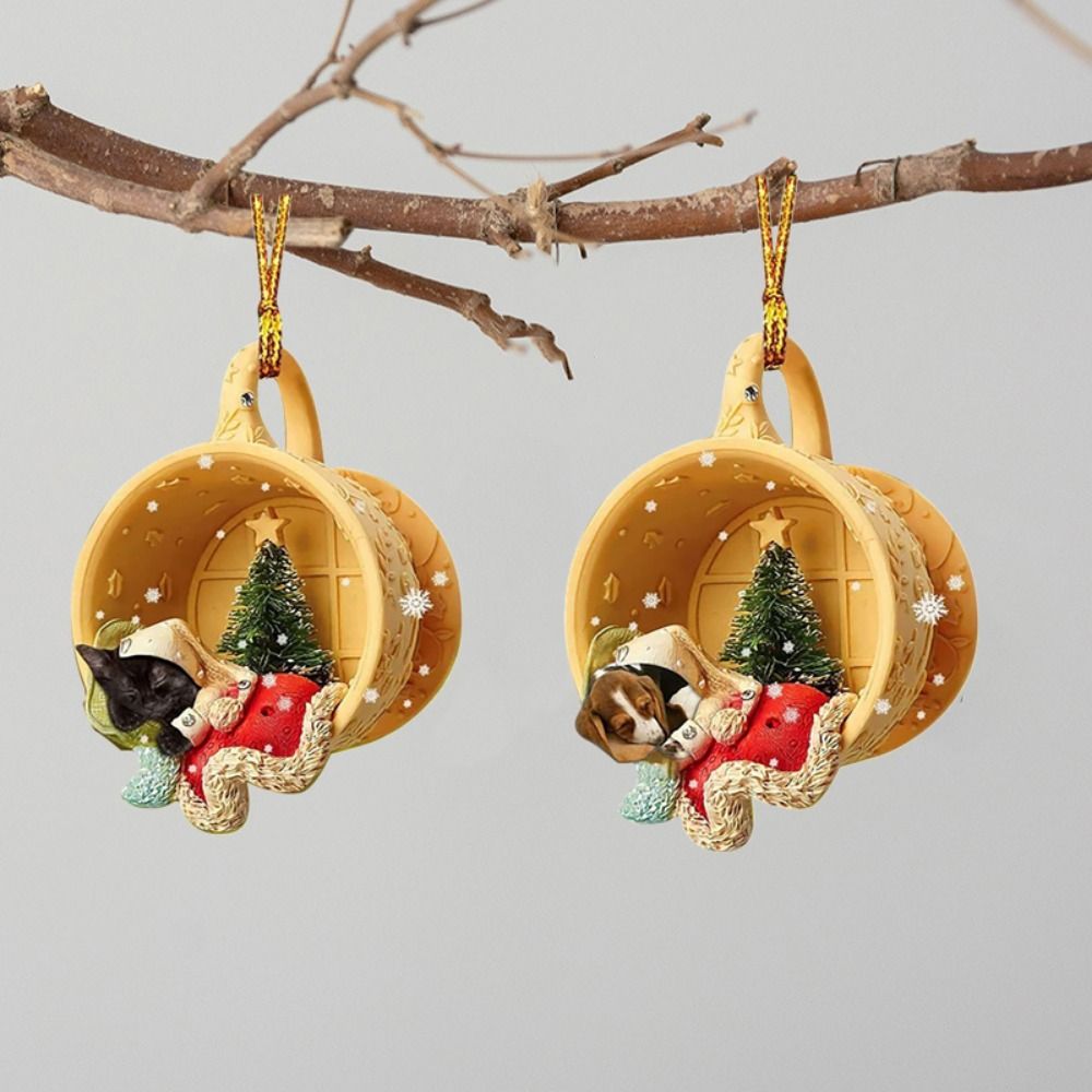 Kayannuo Christmas Decor Christmas Clearance Christmas Small Animal Pendant  Christmas Tree Car Decorations Acrylic Christmas Hat Small Animal Pendant