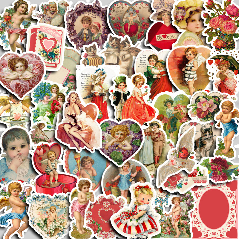 Vintage Valentine's Day Sticker Waterproof Vinyl Sticker For - Temu