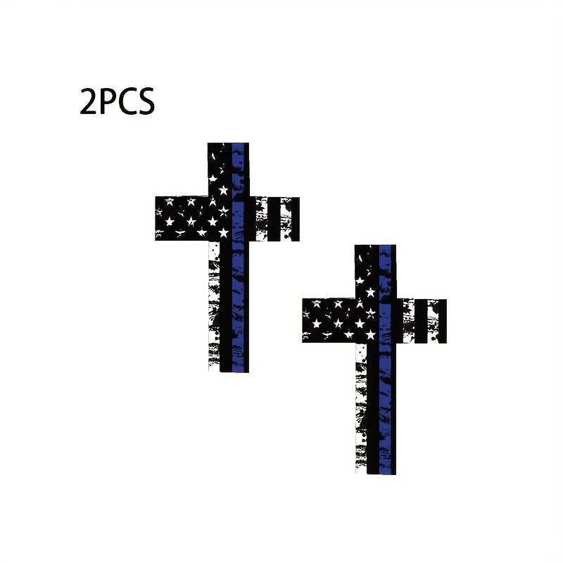 2pzas Pegatinas Cruz Roja Diseño Americano Calcomanías - Temu Chile