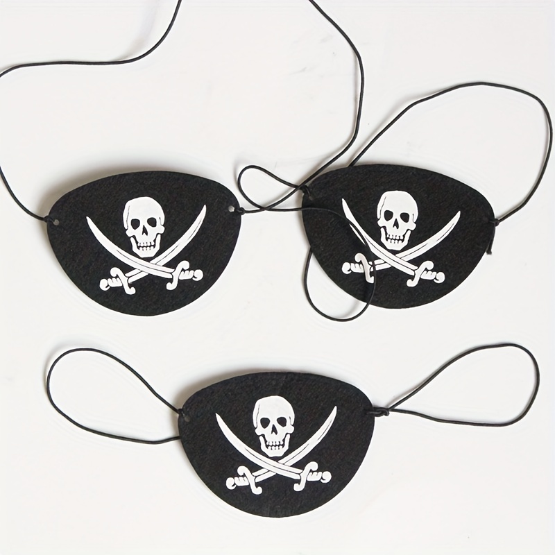 Skeleton Pirate Eye Patch For Halloween And Pirate Parties - Temu