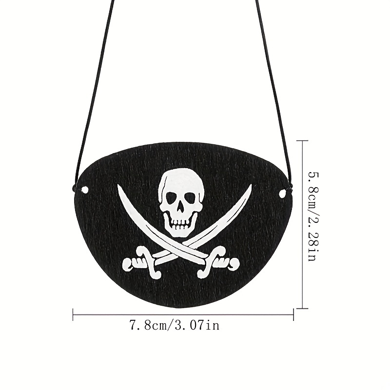 Skeleton Pirate Eye Patch For Halloween And Pirate Parties - Temu