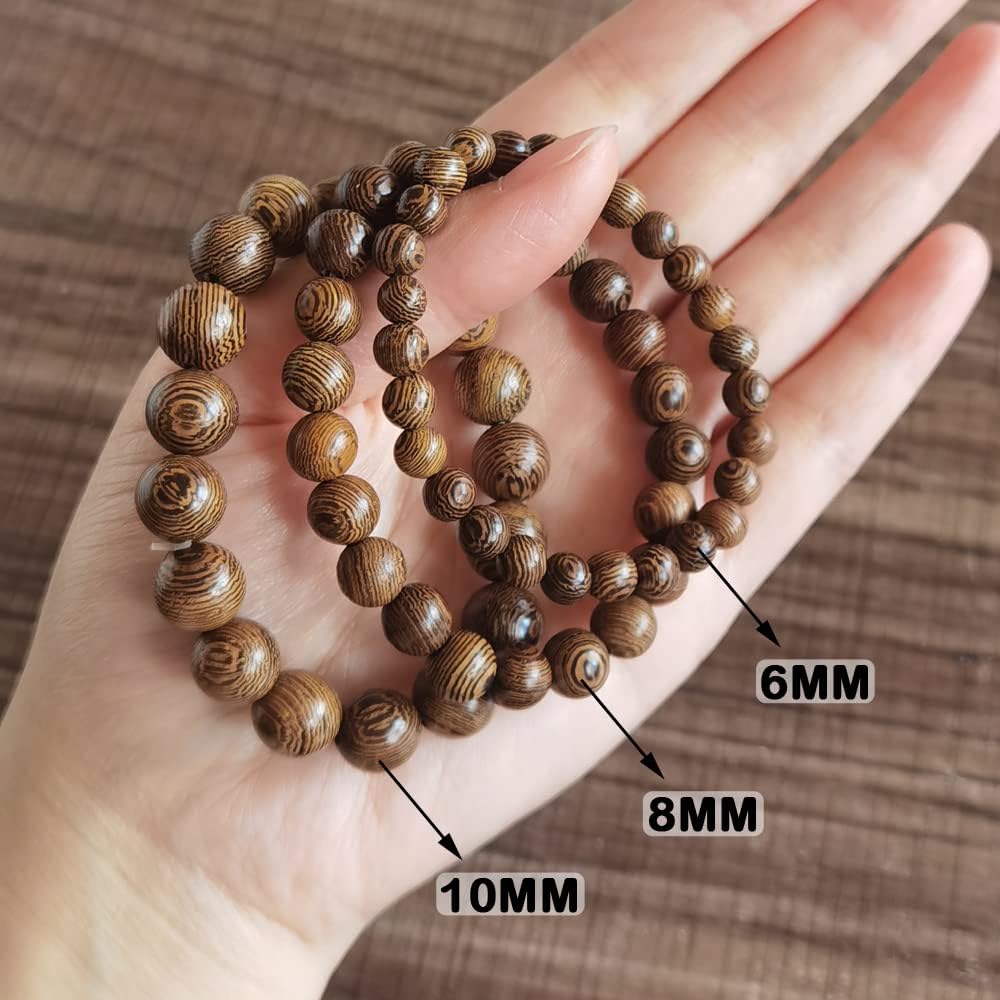 Natural Wooden Beads Brown Stripe Round Spacer Beads For - Temu United Arab  Emirates