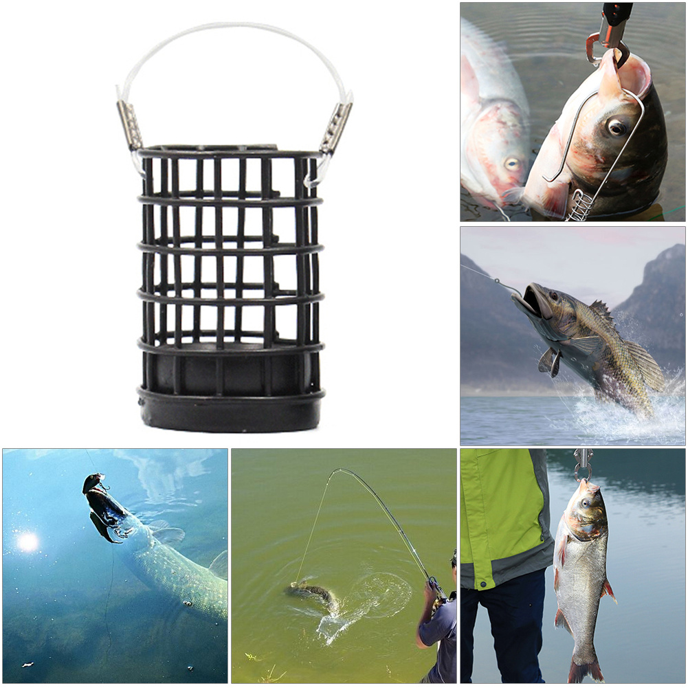 Stainless Steel Fishing Bait Cage Hollow Lure Feeder Trap - Temu