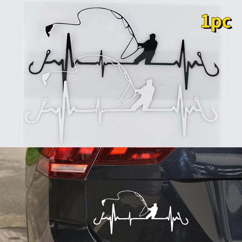 Decals Magnets Stickers 3d Heartbeat Fishing Car Sticker - Temu Mauritius