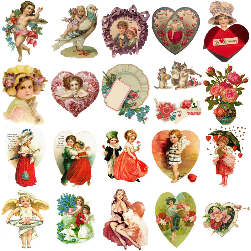 Vintage Valentine Stickers - Temu