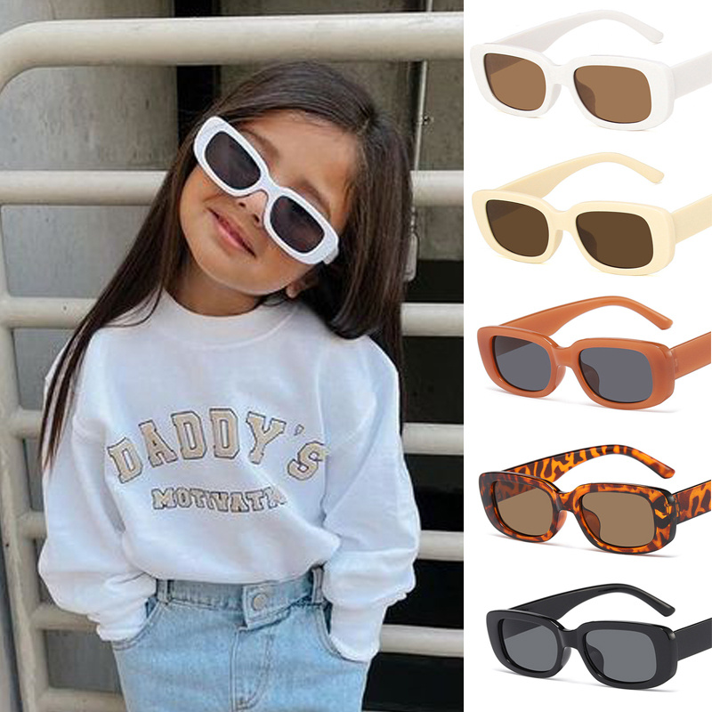 sun Glasses,pc Children Cute Vintage Frosted Rectangle UV400 Sunglasses, Outdoor Girls Boys Sweet Sunglasses Protection Classic Kids Sunglasses