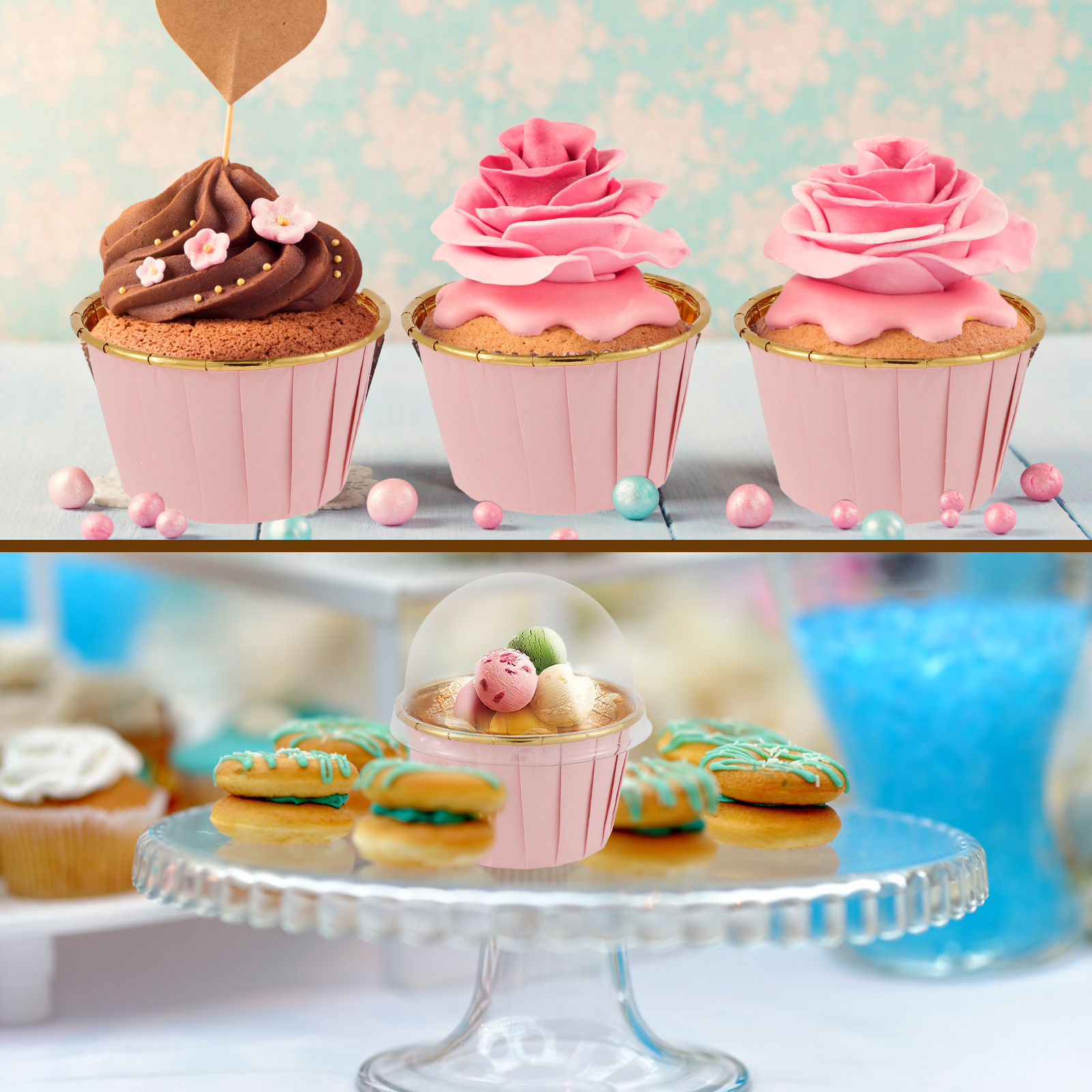 Rose Gold Foil Cupcake Liners - Confectionery House