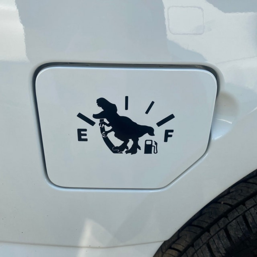 Funny Cat GAS Tank Fuel Car Vinyl Sticker - Reminder 31 x 31