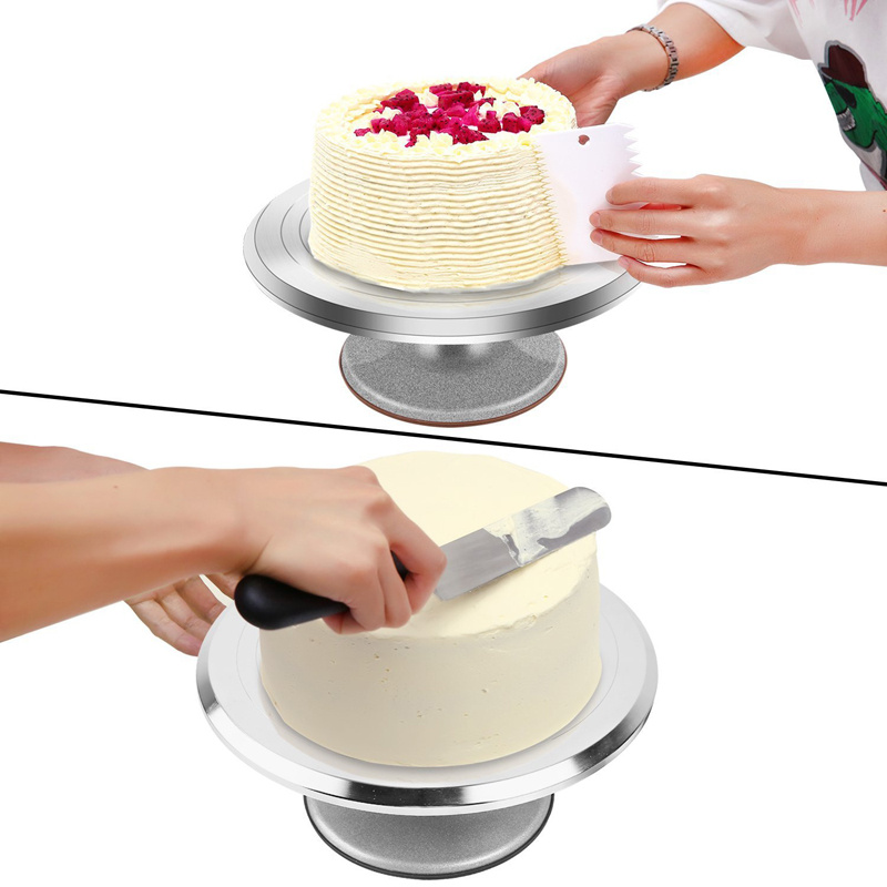 Baking Set 360 Rotating Cake Turn Table 12Inch, Turntable for Professional  Cake Decorating Turning Table for Cake Rotating and Decoration Aluminum  Alloy and Steel Cake Stand : : Home & Kitchen