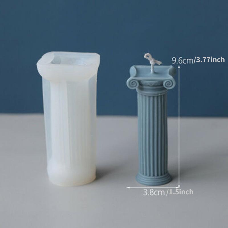 Image of 1pc 3d Roman Column Candle Silicone Mould Aromatherapy Candle Plaster Mould Silicone Candle Molds Wax Candle Mold Home Decoration