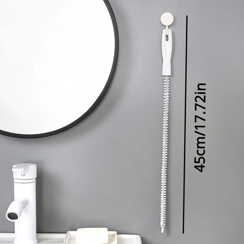 45cm Pipe Dredging Brush Bathroom Hair Sewer Sink Cleaning Brush