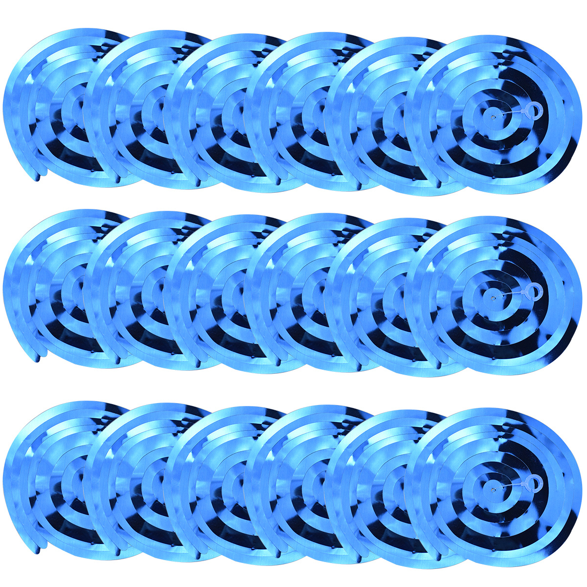 Party Decorations Hanging Foil Spirals Multicolor Blue Streamers Blue  Ribbon