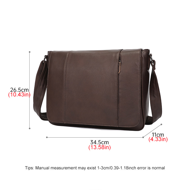 Men s Cowhide Leather Sling Bag Messenger Temu