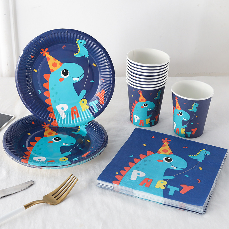 Dinosaur Birthday Party Dinnerware Set Including - Temu