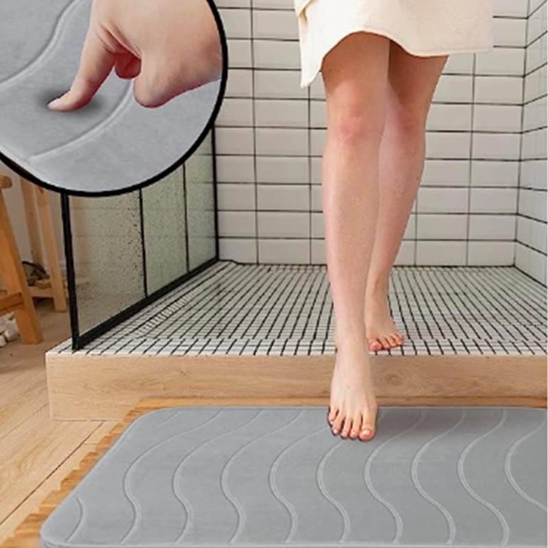 Bathroom Rugs Set Memory Foam Bath Mat Set Non Slip - Temu