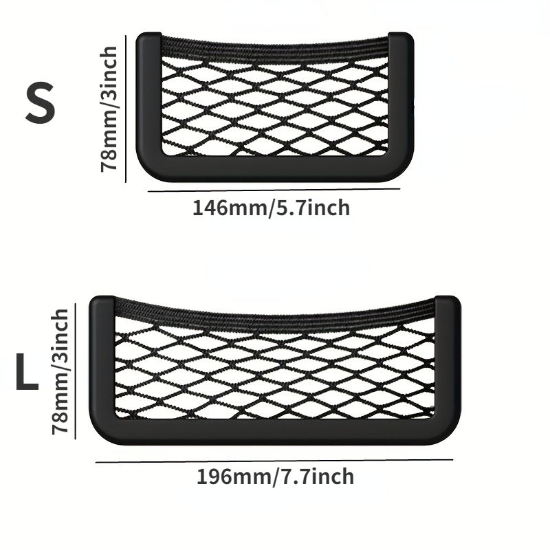 Car Storage Net Pocket Organizer Bag Phone Holder Accessories