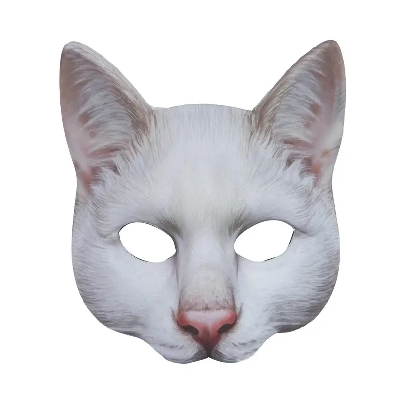 Halloween Simulated Animals Mask Sexy Cat Half Face Mask for Carnival Masquerade Costume Props Party Supplies Cosplay Mask,Temu