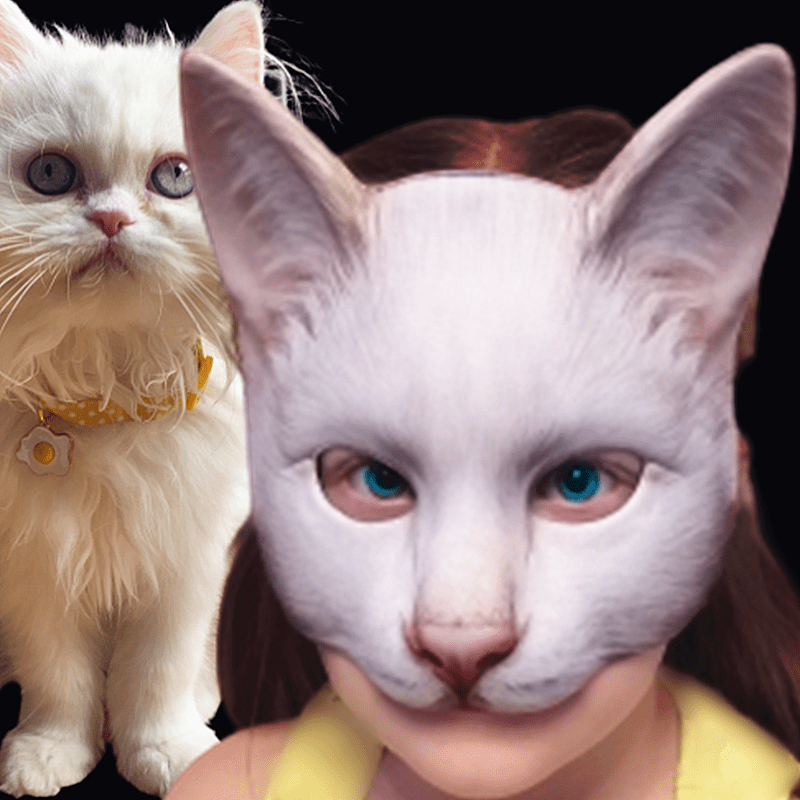 Animal White Cat Mask Novelties Carnival Costume Party Prop