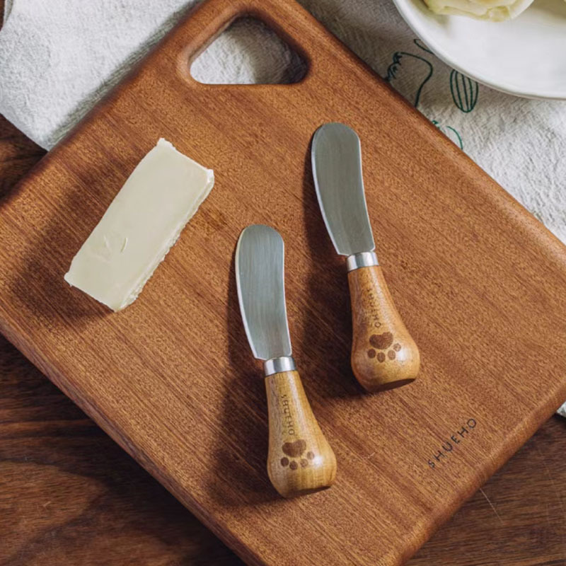 YXChome 4 Cheese Knives Set-Mini Knife, Butter Knife & Fork