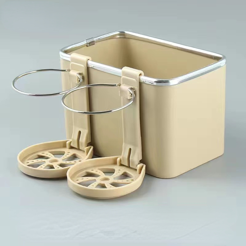 Auto-Taschentuchbox Auto-Armlehnenbox Aufbewahrungsbox  Multifunktions-Kreativ-Faltbarer Wasserbecherhalter, Auto-Armlehnenbox,  Taschentuchbox