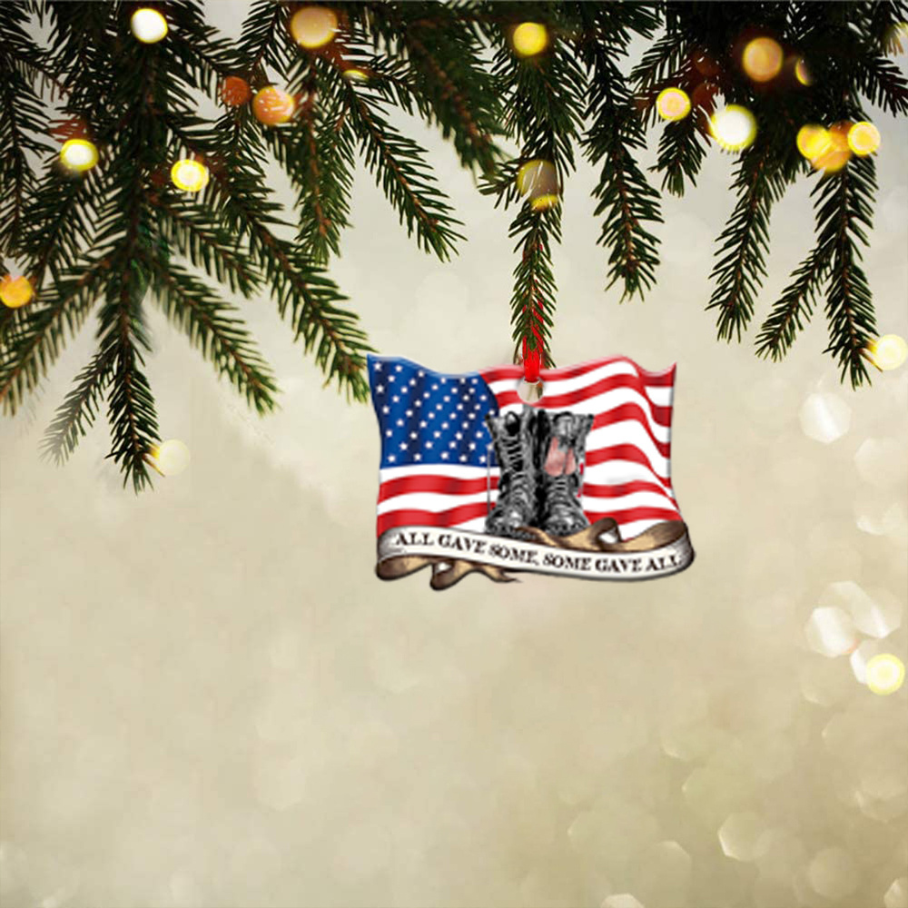 1pc, American Flag Combat Boots Acrylic Decoration Car Interior Hanging  Ornaments Christmas Tree Ornaments Gifts For Relatives Friends Necklace,  Scene