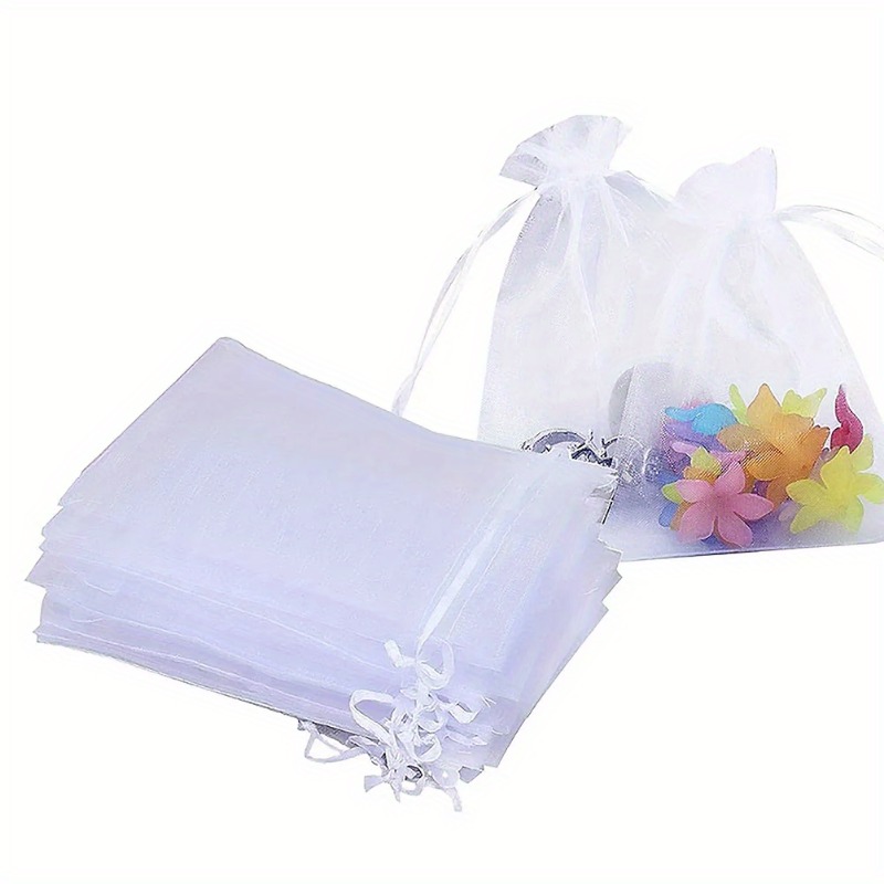 20/50/100 Pezzi 4x6 Pollici Sacchetti Regalo In Organza Di Colore Misto,  Coulisse Favore Di