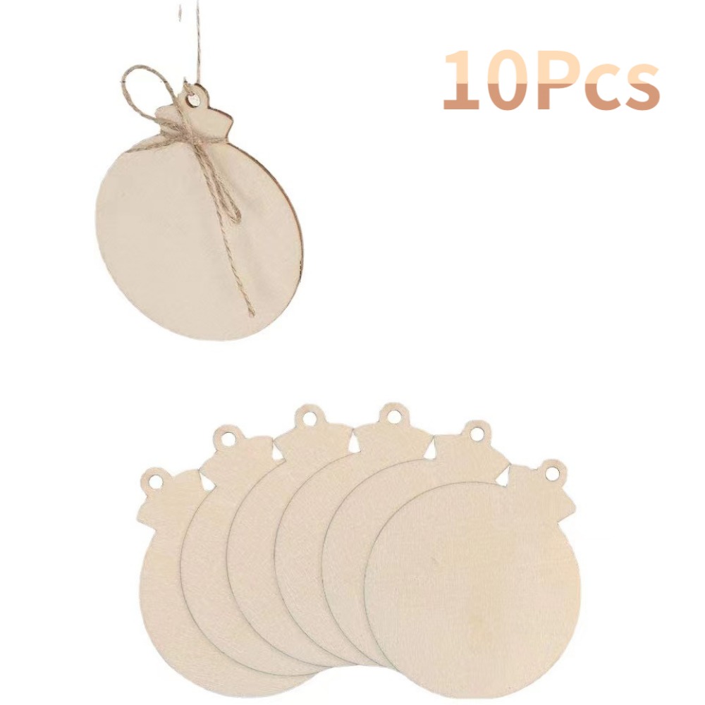 10pcs Round Wooden Ornaments With Hole, 4'' Predrilled Wood Slices Wood  Circles For Crafts Centerpieces, DIY Wooden Christmas Ornaments For  Christmas