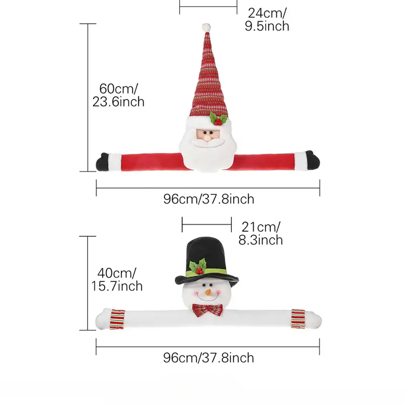 1pc christmas tree topper decorations large plush santa claus snowmen elk head hugger ornaments with hat shawl poseable arms xmas details 1