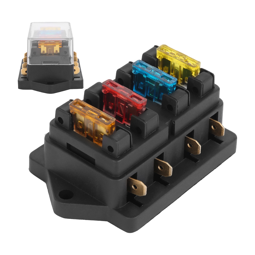 4 way Fuse Block Car Fuse Block Blades Waterproof Fuse Box - Temu