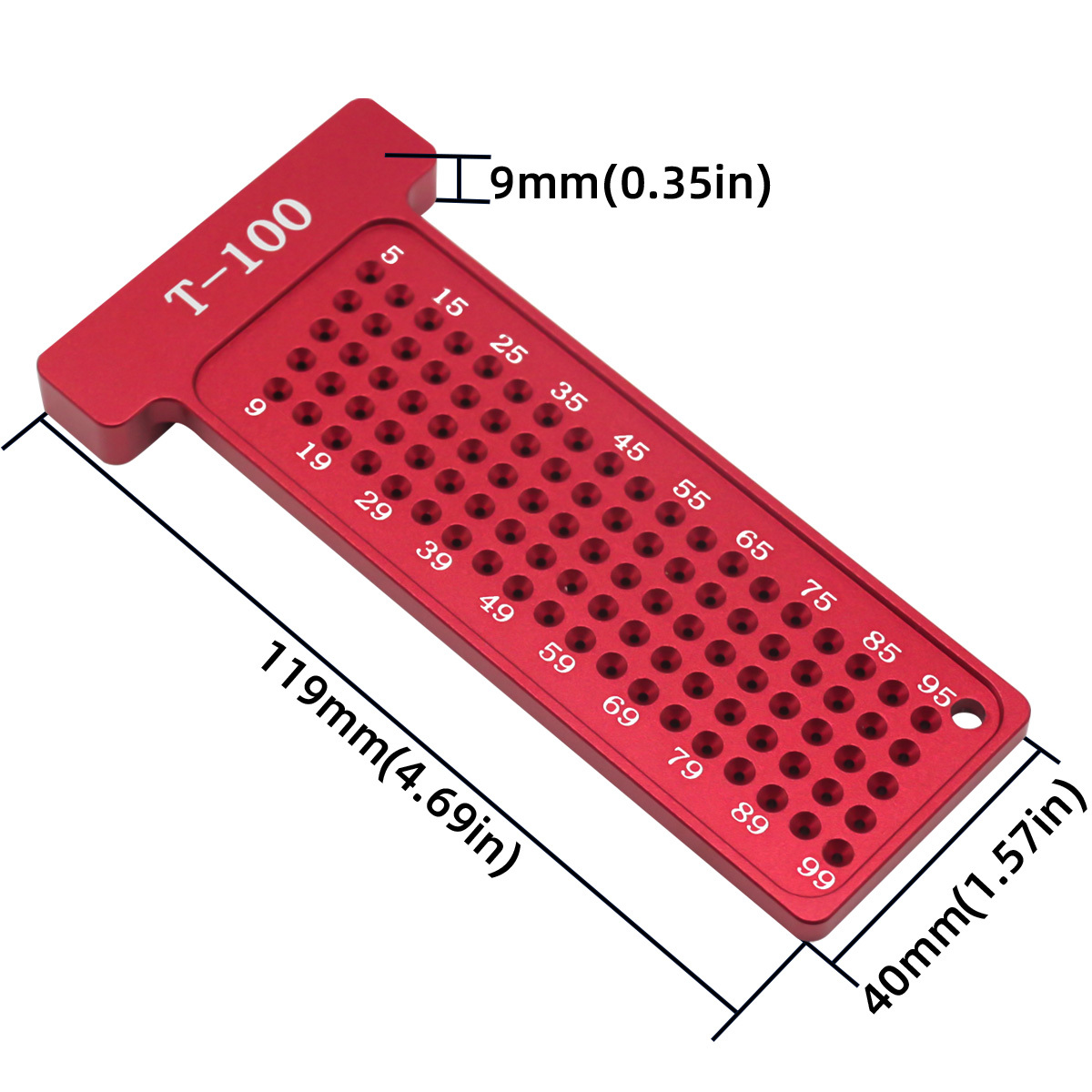 1pc T 100 Segnalibro Lavorazione Legno Metrica 100mm - Temu Italy