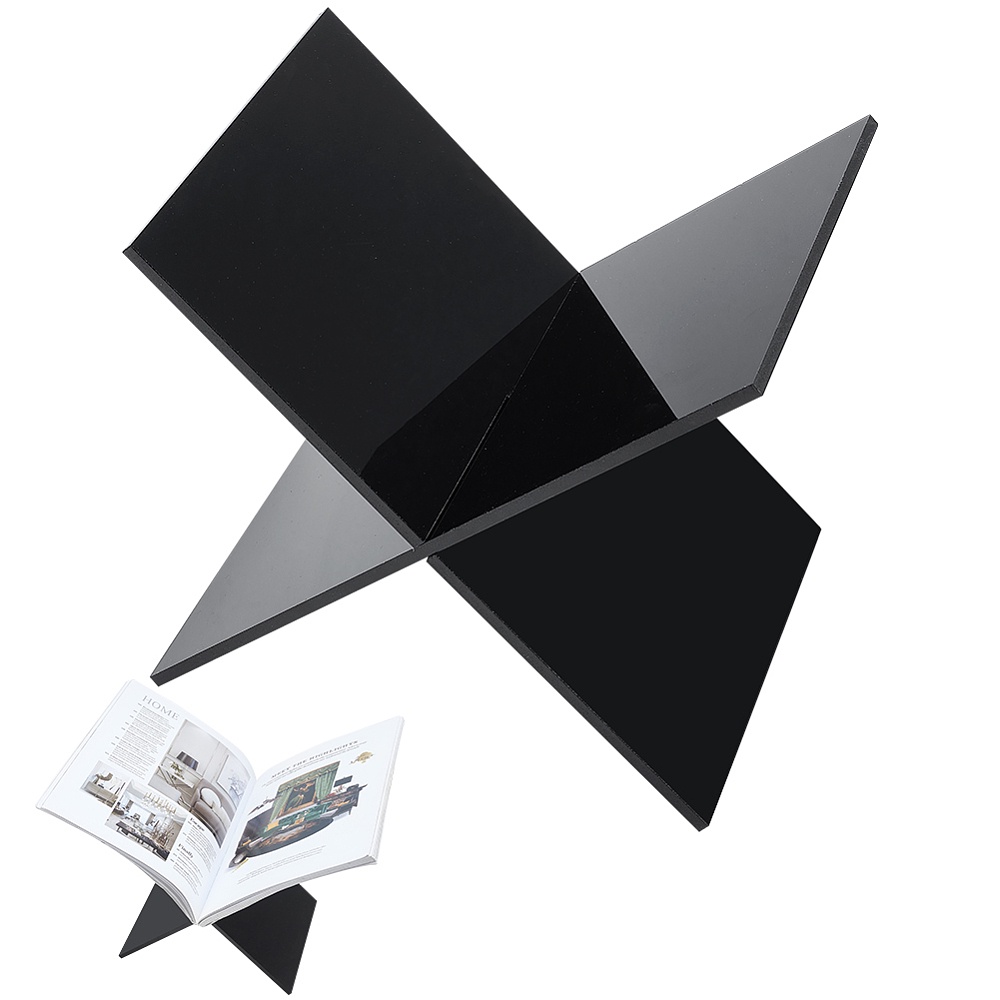 Modern Black Acrylic Book Stand Sturdy Angled Book Holder - Temu