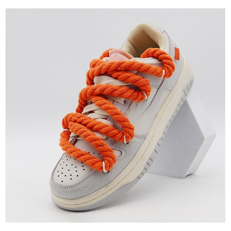 1 Pair Thick Twisted Rope Shoelaces, Material, Anti-Pilling, Non-Slip, Easy to Tie, for High-Top Sneakers, Hiking Shoes, Athletic Casual Footwear, Canvas Shoes, Hightop Sneaker Accessories | Decorative Laces | Durable Shoelaces, Shoe Accessories
