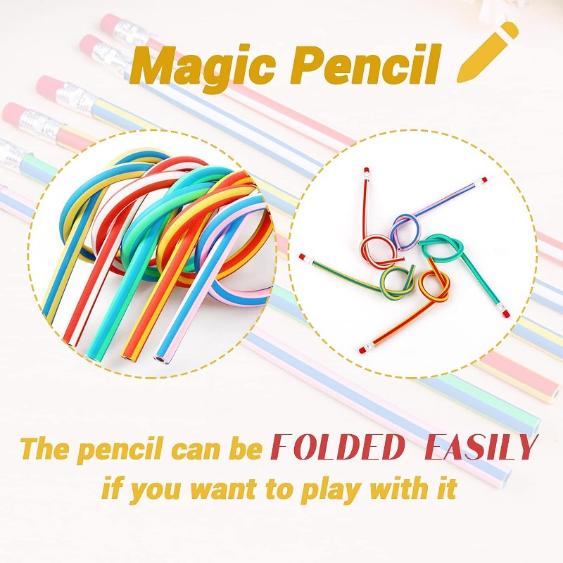 Flexible Pencils soft Novelty Pencil.multi Colored Striped - Temu