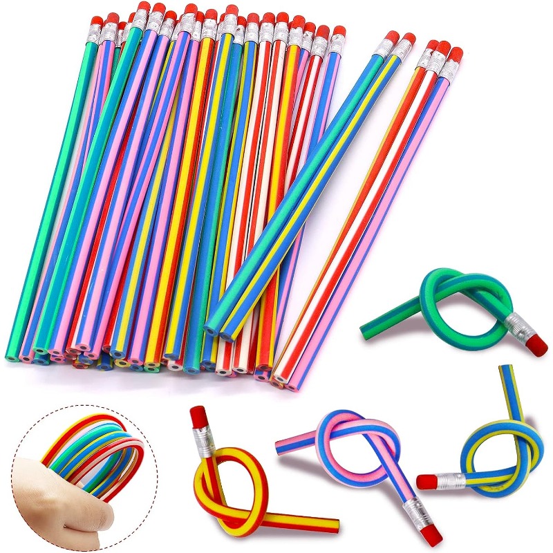 Flexible Pencils soft Novelty Pencil multi Colored Striped - Temu