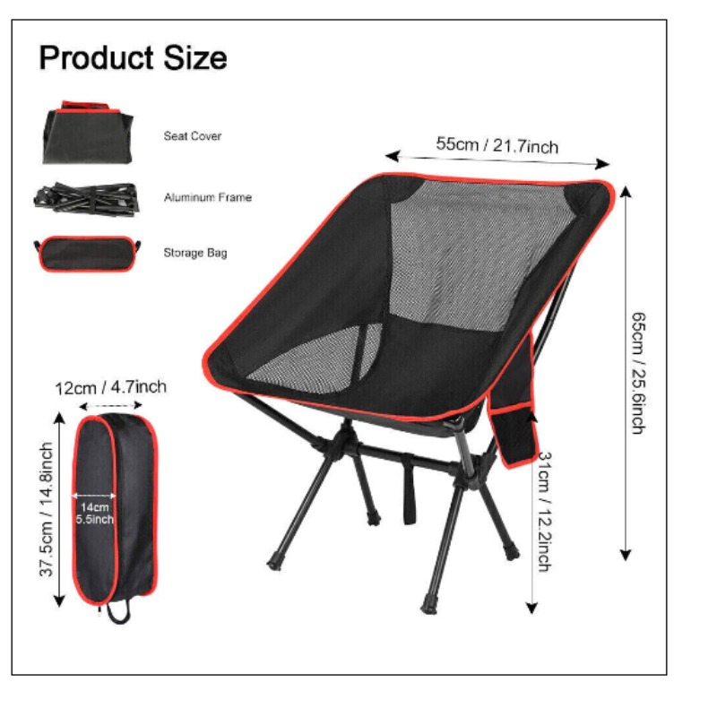 Folding Fishing Chair, Portable Folding Camping Kuwait