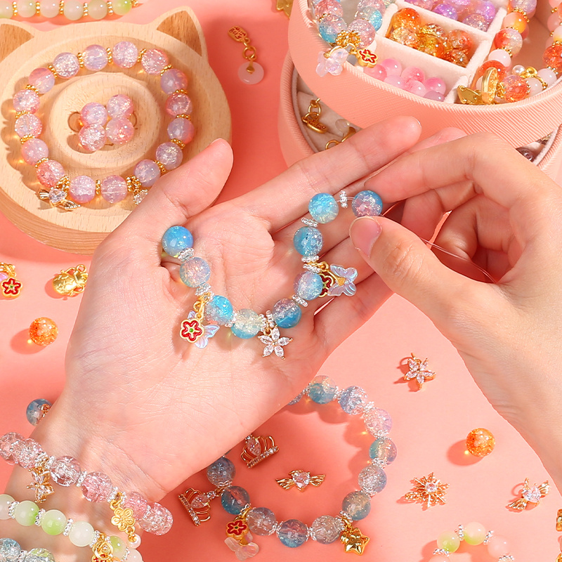  VILLCASE 300pcs Beads DIY Kits Dainty Jewelry Handmade Jewelry  Jewlery Set 8mm Beads Jewelry Beads Beaded Jewelry Making Kit DIY Loose  Beads Bead Bracelet Kit Bracelet Crafting Supplies CCB : אמנות