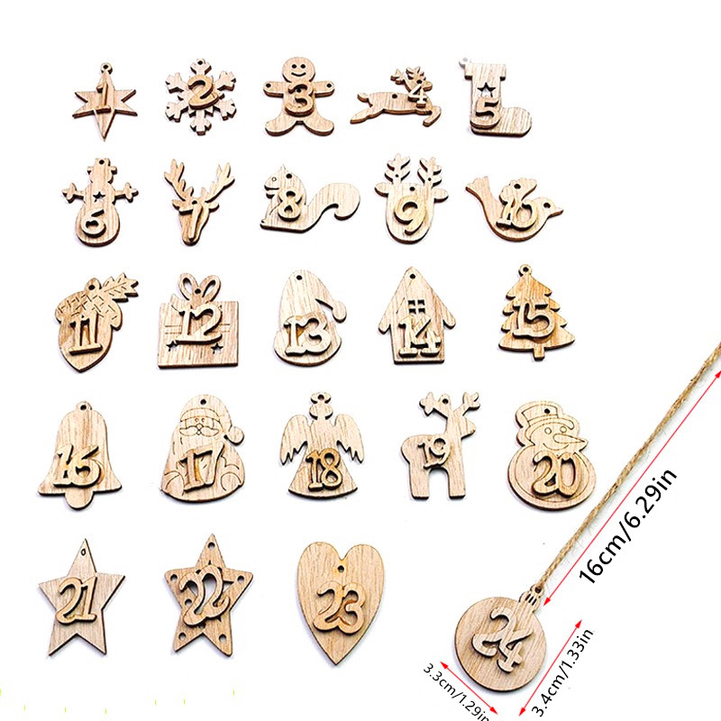 1 Set Fashionable 24 Days Calendar Countdown Christmas Surprise Blind Box  Metal Charm Beads Bracelet DIY Jewelry Making Kit