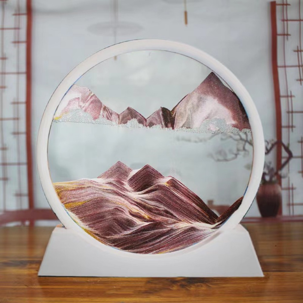 Moving Sand Art Picture Sandscapes  Glass 3d Hourglass Decoration - Art  7/12inch - Aliexpress
