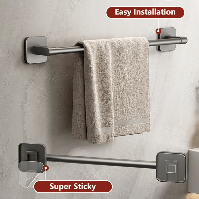 Hand Towel Holder Sticky Hanger Self Adhesive Bathroom Towel Bar Towel Rack  Sticky Towel Hanger Bathroom