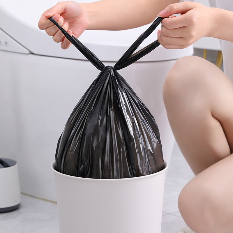 100PCS Small Trash Bags Black 4 Gal Trash Bag Garbage Bags for Kitchen,  Bathroom