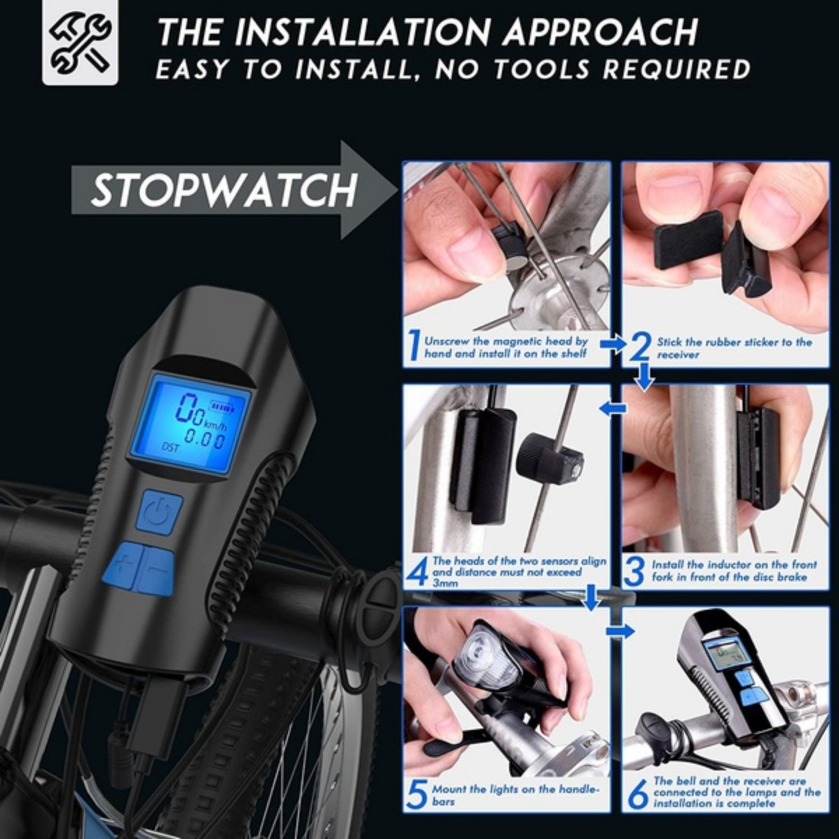 Cycle speedometer 2024 with light